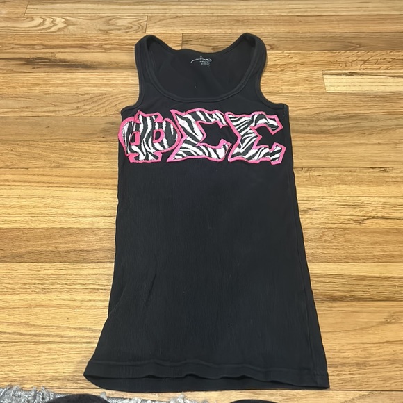 ⭐️⭐️⭐️Phi sigma sigma letters black tank top zebra small⭐️⭐️⭐️ - Picture 2 of 6
